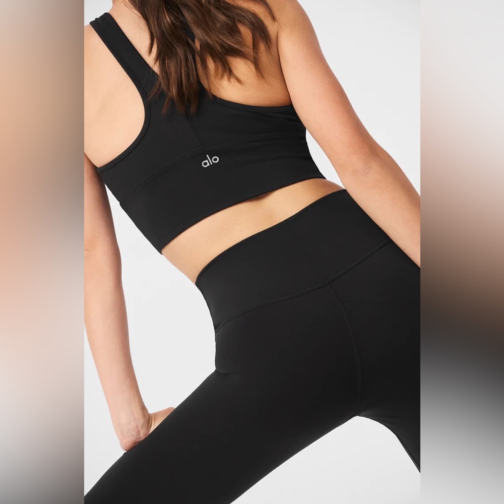 Alo 7/8 High-Waist Airbrush Legging Small Black - Picture 6 of 12